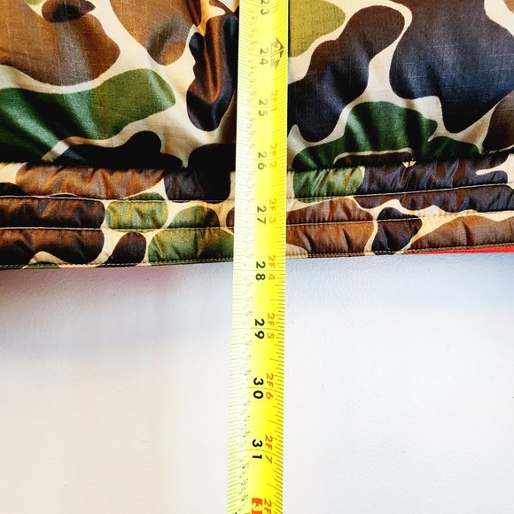 VTG Gander Mountain Convertable Camo Goose Down Puffer Jacket Vest Coat -XL - Picture 13 of 16